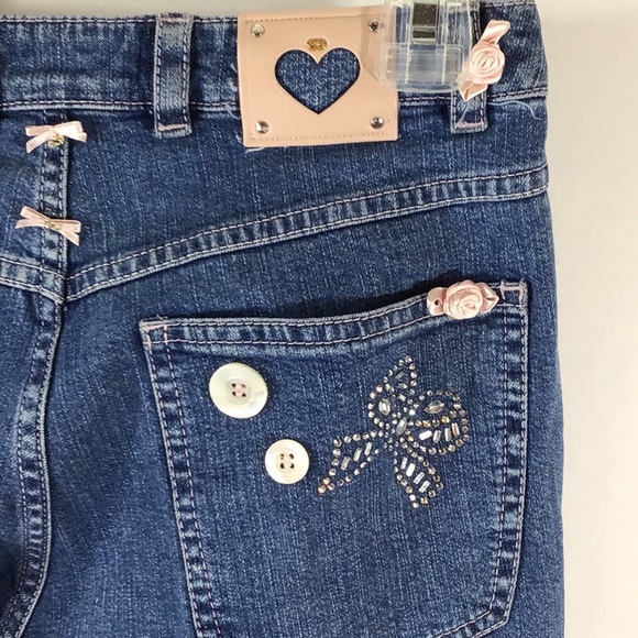 Escada vintage buttons and bows jeans 34/4 - Picture 11 of 12